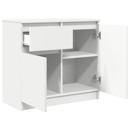 Sideboard mit Schublade Weiß 71x35x65 cm Holzwerkstoff