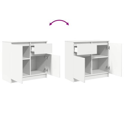 Sideboard mit Schublade Weiß 71x35x65 cm Holzwerkstoff