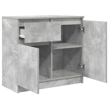Sideboard mit Schublade Betongrau 71x35x65 cm Holzwerkstoff