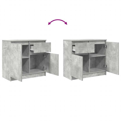 Sideboard mit Schublade Betongrau 71x35x65 cm Holzwerkstoff