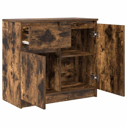 Sideboard mit Schublade Räuchereiche 71x35x65 cm Holzwerkstoff