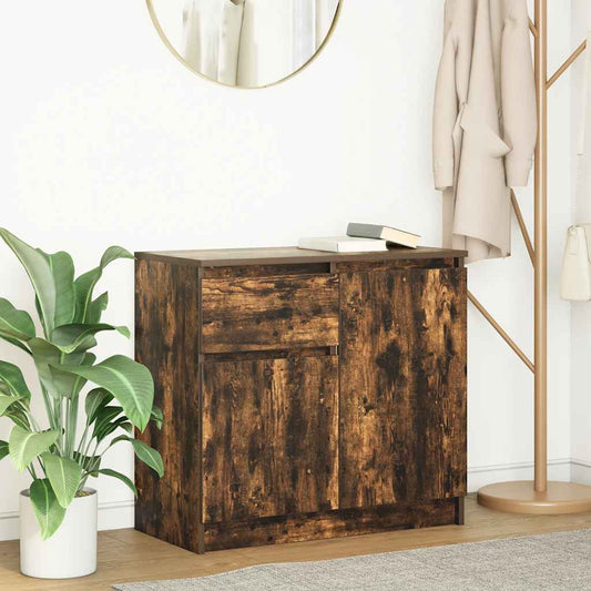 Sideboard mit Schublade Räuchereiche 71x35x65 cm Holzwerkstoff