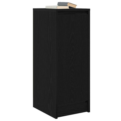 Sideboard Schwarz Eichen-Optik 29,5x34x76 cm Holzwerkstoff