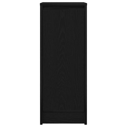 Sideboard Schwarz Eichen-Optik 29,5x34x76 cm Holzwerkstoff