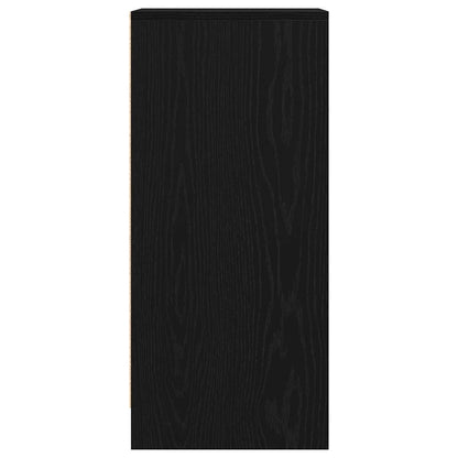 Sideboard Schwarz Eichen-Optik 29,5x34x76 cm Holzwerkstoff
