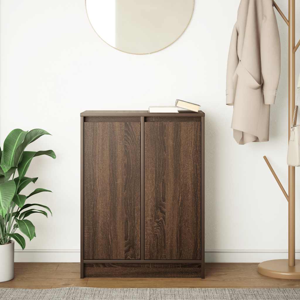 Sideboard Braun Eichen-Optik 57x34x76 cm Holzwerkstoff