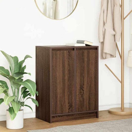 Sideboard Braun Eichen-Optik 57x34x76 cm Holzwerkstoff