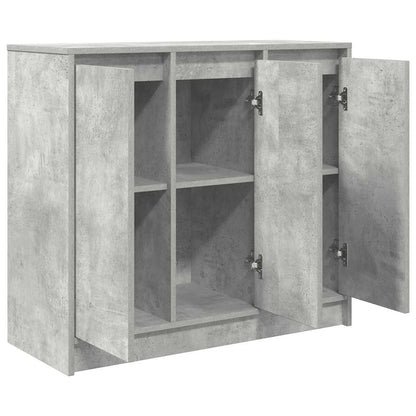 Sideboard Betongrau 85x34x76 cm Holzwerkstoff