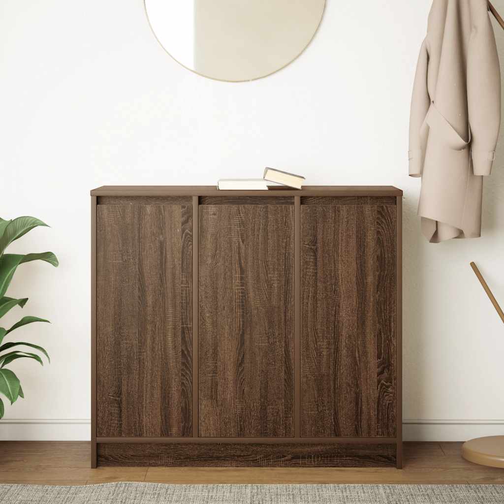 Sideboard Braun Eichen-Optik 85x34x76 cm Holzwerkstoff