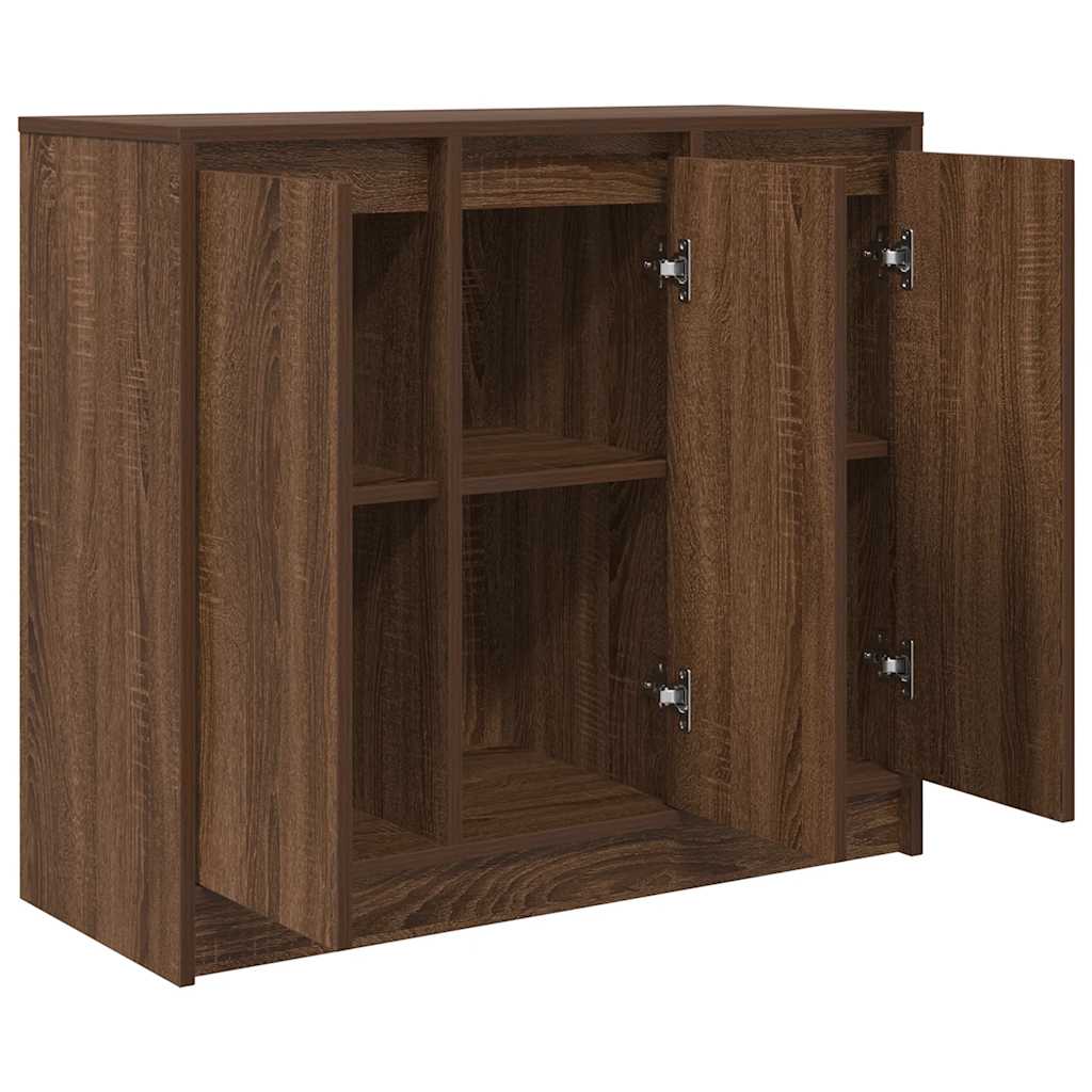 Sideboard Braun Eichen-Optik 85x34x76 cm Holzwerkstoff