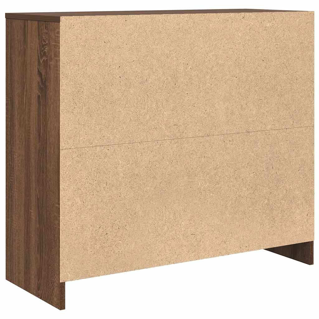 Sideboard Braun Eichen-Optik 85x34x76 cm Holzwerkstoff