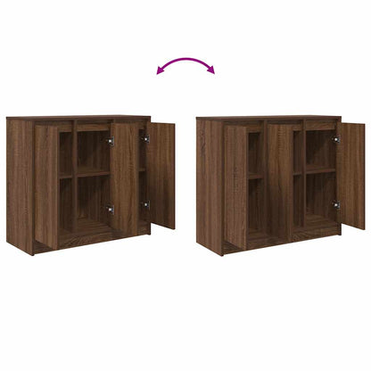Sideboard Braun Eichen-Optik 85x34x76 cm Holzwerkstoff