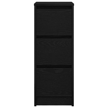 Sideboard Schwarz Eichen-Optik 29,5x34x76 cm Holzwerkstoff