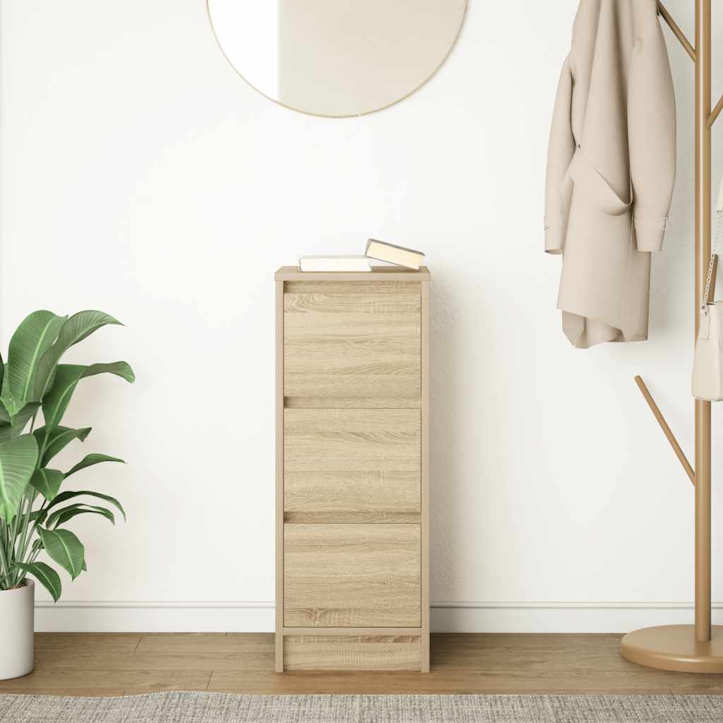 Sideboard Sonoma-Eiche 29,5x34x76 cm Holzwerkstoff