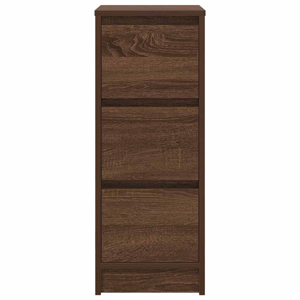 Sideboard Braun Eichen-Optik 29,5x34x76 cm Holzwerkstoff