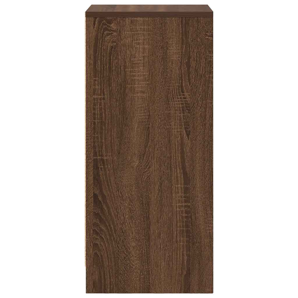 Sideboard Braun Eichen-Optik 29,5x34x76 cm Holzwerkstoff