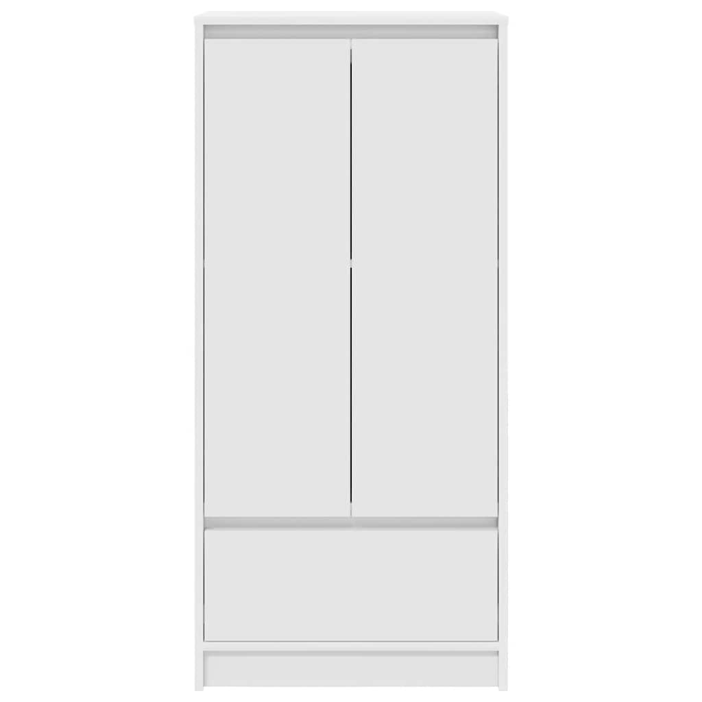 Schrank mit Schublade Weiß 55,5x34x119,5 cm Holzwerkstoff