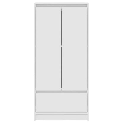 Schrank mit Schublade Weiß 55,5x34x119,5 cm Holzwerkstoff