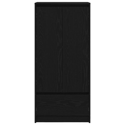 Schrank mit Schublade Schwarz Eichen-Optik 55,5x34x119,5 cm