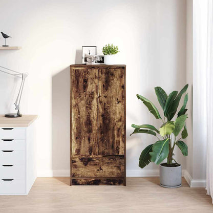 Schrank mit Schublade Räuchereiche 55,5x34x119,5 cm