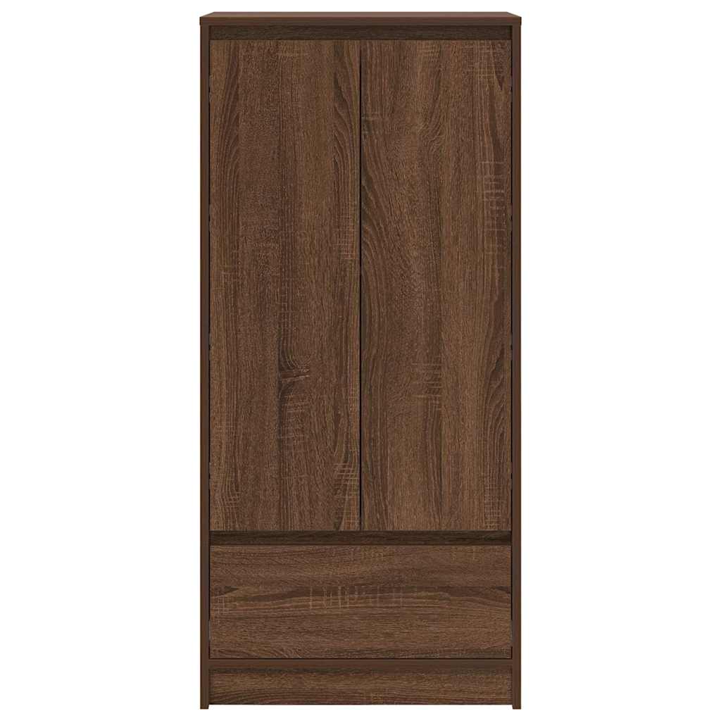 Schrank mit Schublade Braun Eichen-Optik 55,5x34x119,5 cm