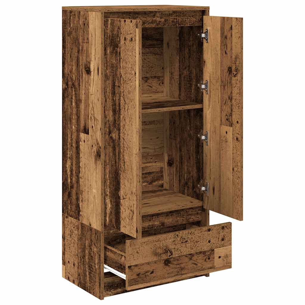 Schrank mit Schublade Altholz-Optik 55,5x34x119,5 cm