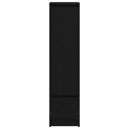 Highboard Schwarz Eichen-Optik 29,5x34x119,5 cm Holzwerkstoff