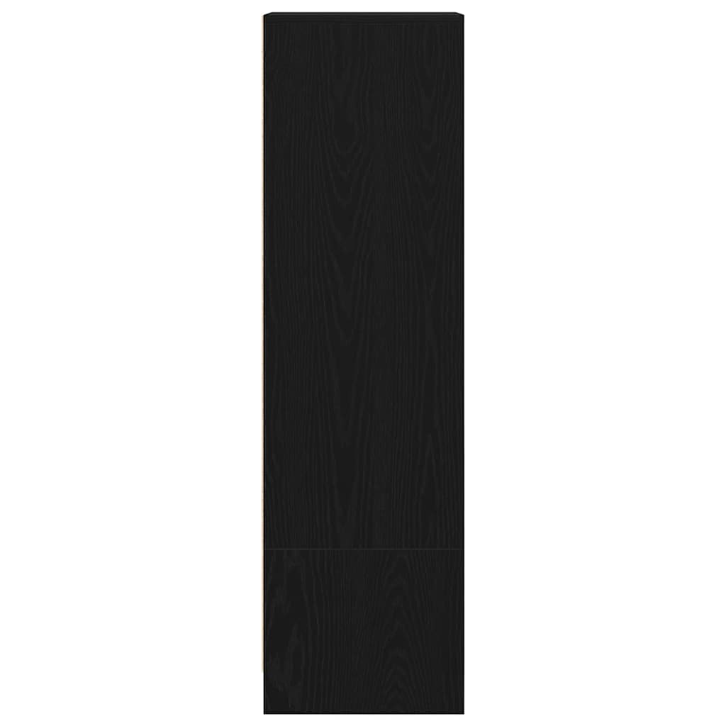 Highboard Schwarz Eichen-Optik 29,5x34x119,5 cm Holzwerkstoff