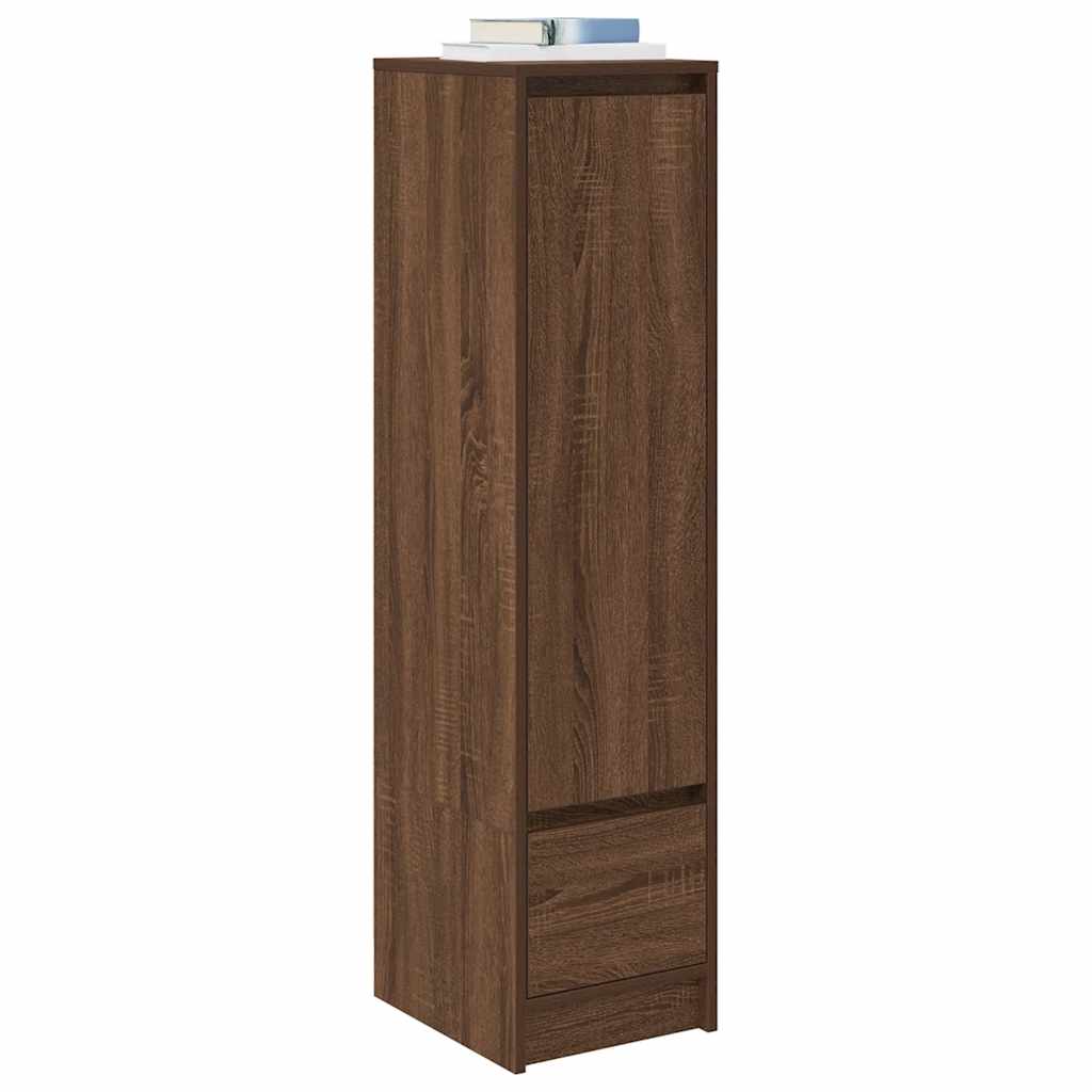 Highboard Brown Oak Look 29,5x34x119,5 cm Træmateriale