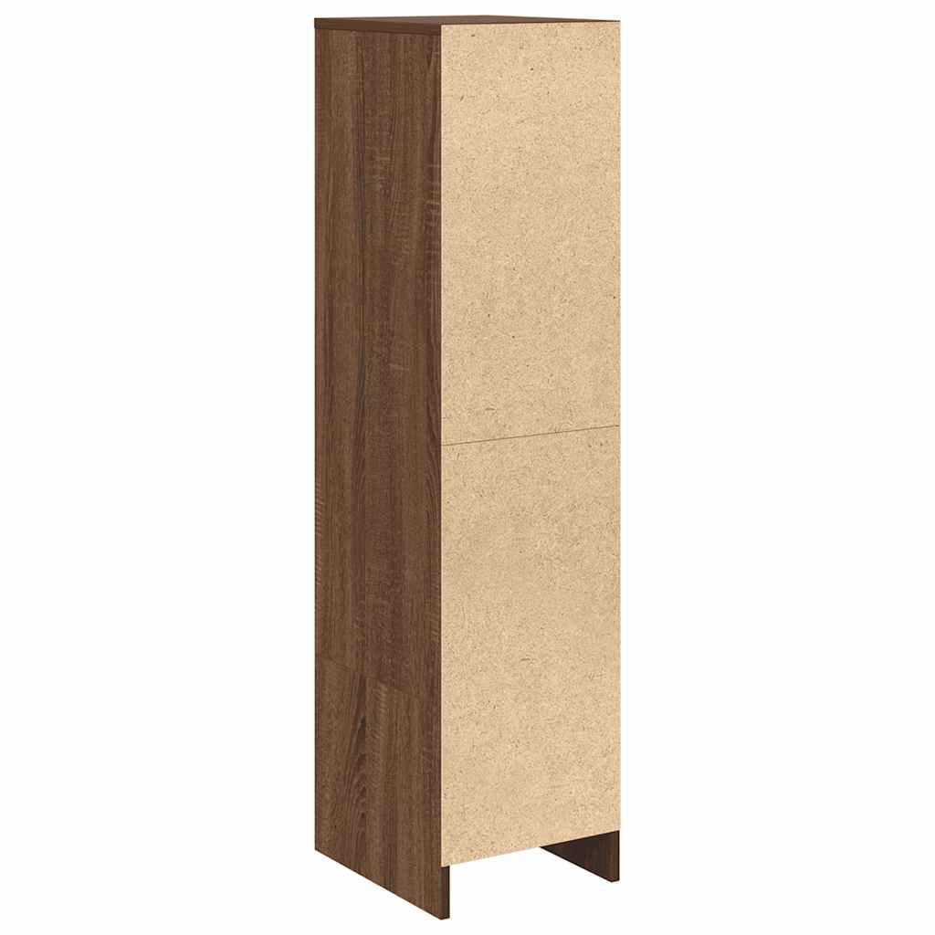 Highboard Brown Oak Look 29,5x34x119,5 cm Træmateriale