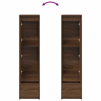 Highboard Brown Oak Look 29,5x34x119,5 cm Træmateriale