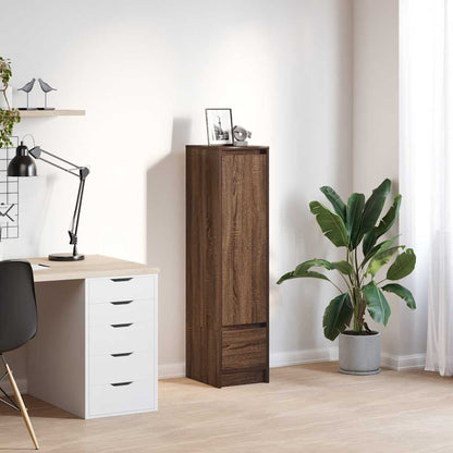 Highboard Brown Oak Look 29,5x34x119,5 cm Træmateriale