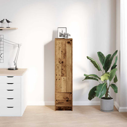 Highboard gammelt træ look 29,5x34x119,5 cm træmateriale