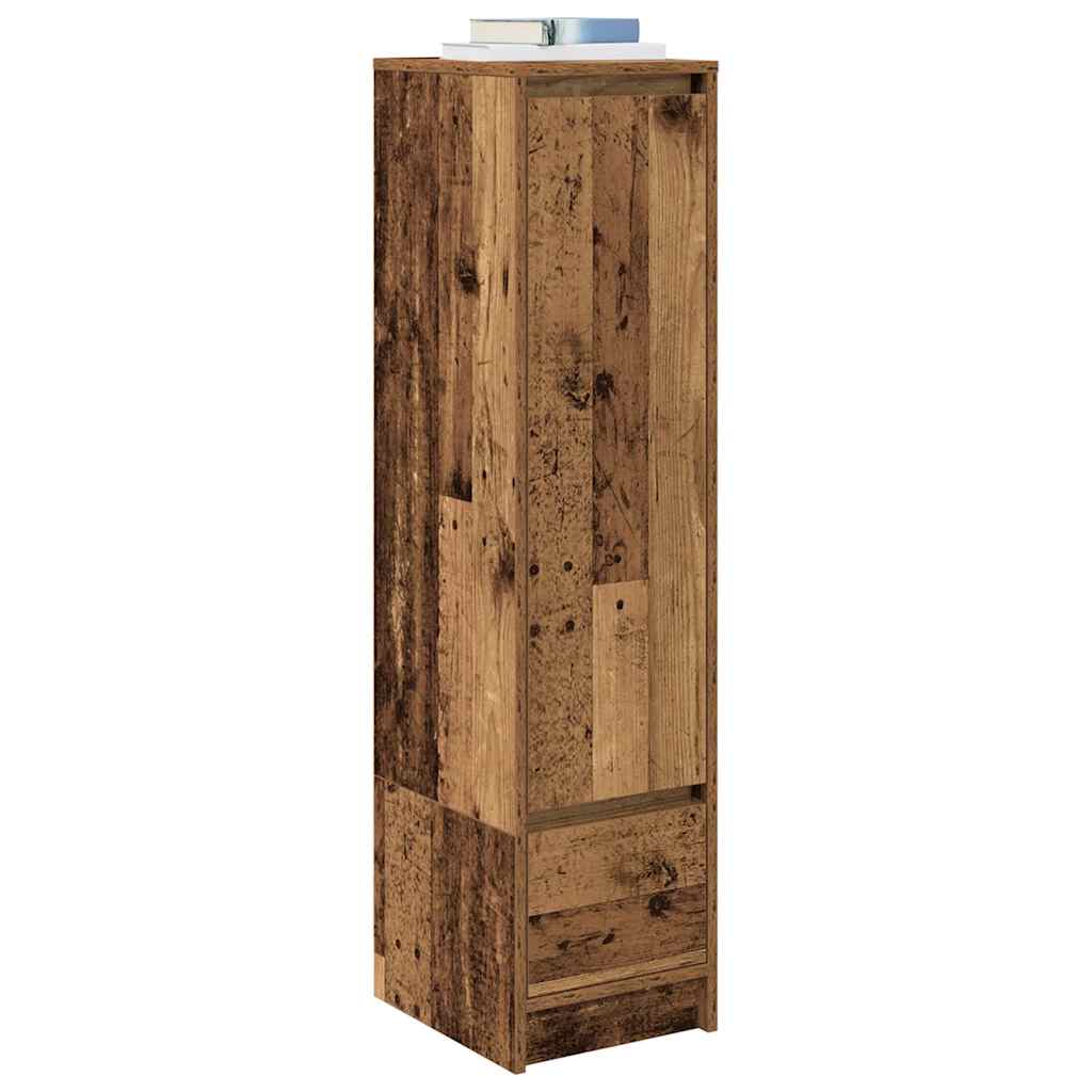 Highboard gammelt træ look 29,5x34x119,5 cm træmateriale