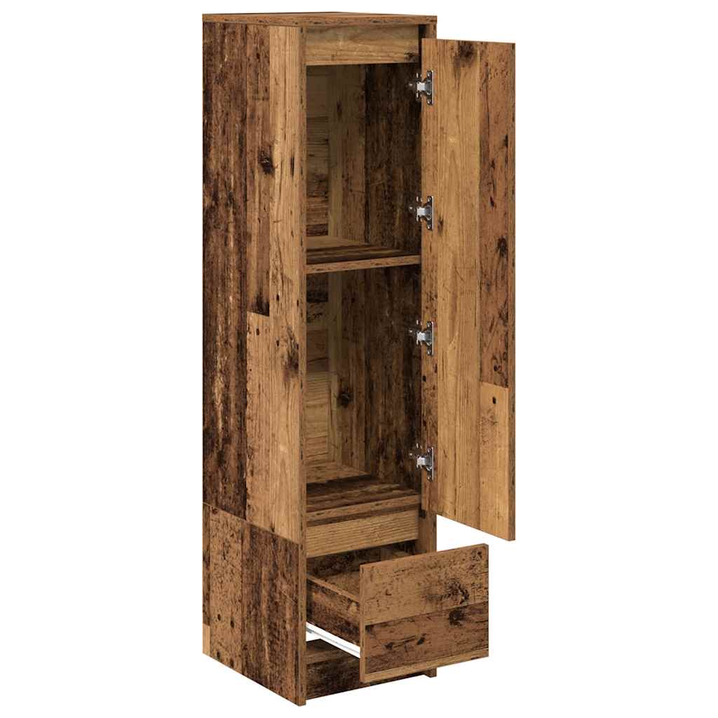 Highboard gammelt træ look 29,5x34x119,5 cm træmateriale