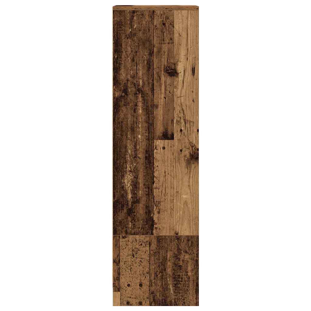 Highboard gammelt træ look 29,5x34x119,5 cm træmateriale