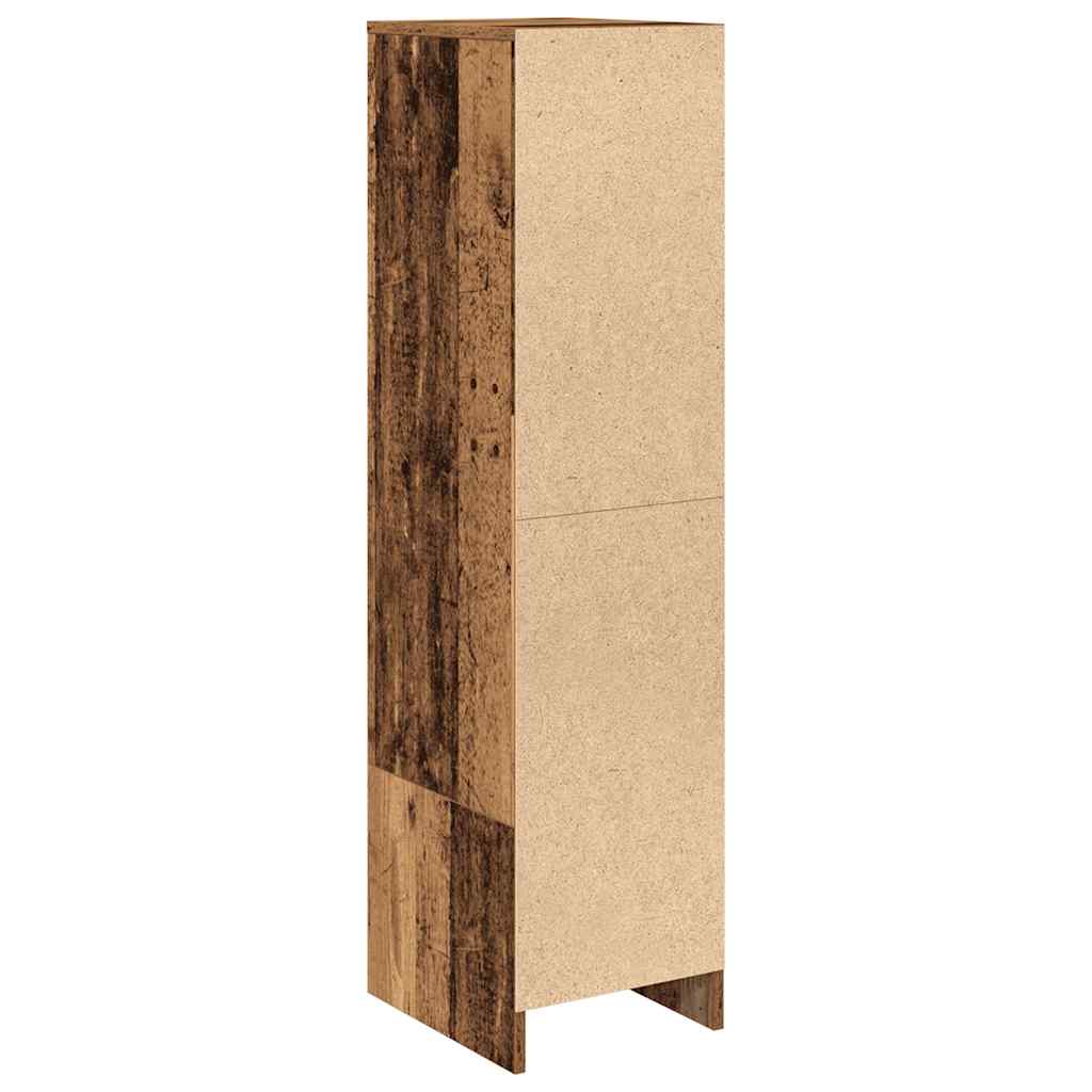 Highboard gammelt træ look 29,5x34x119,5 cm træmateriale