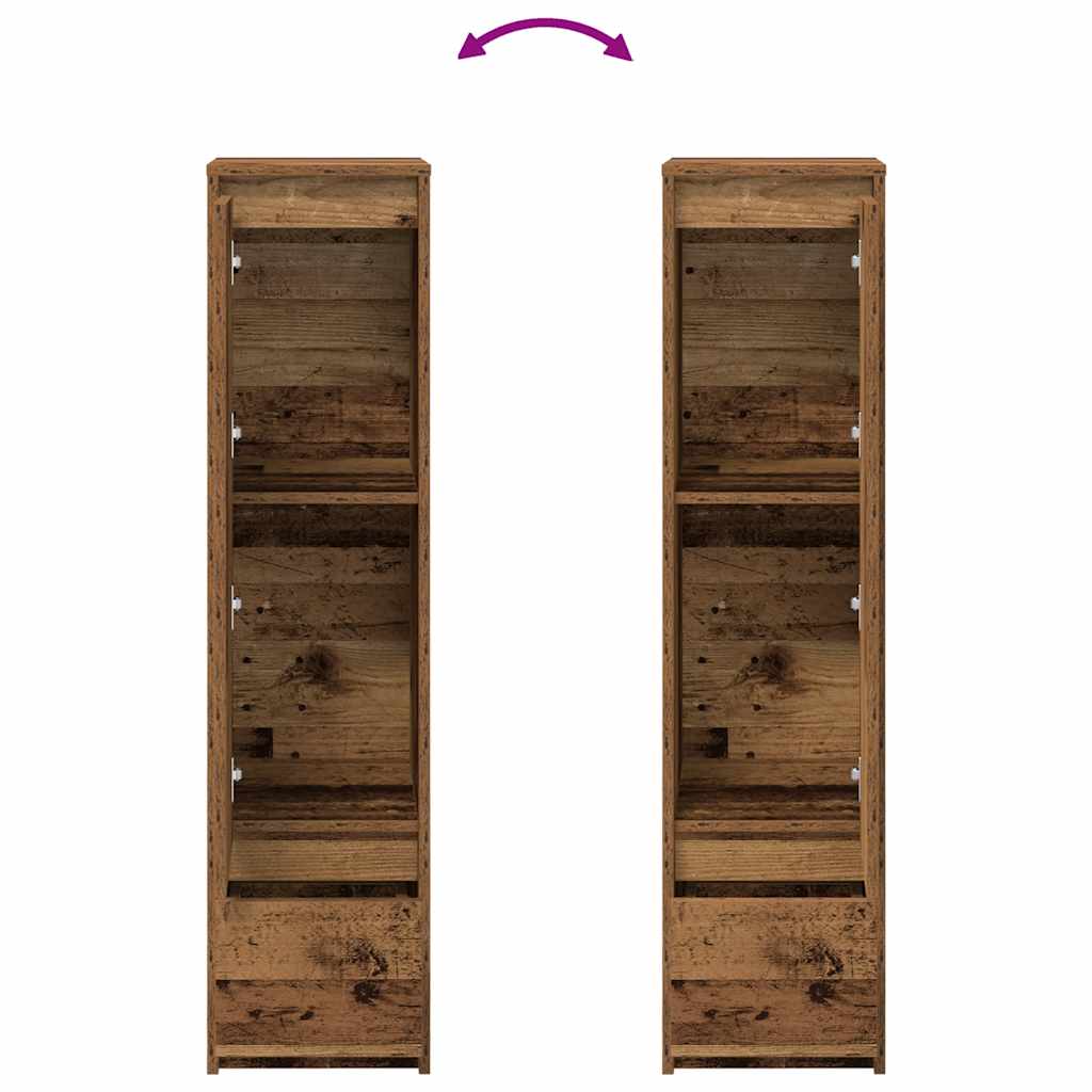 Highboard gammelt træ look 29,5x34x119,5 cm træmateriale