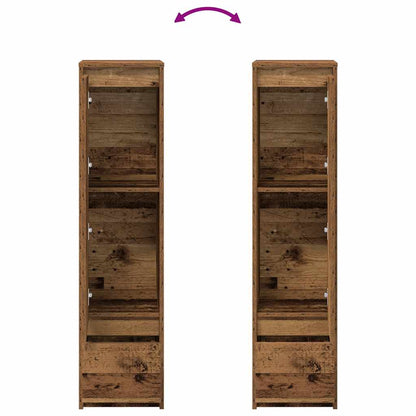 Highboard gammelt træ look 29,5x34x119,5 cm træmateriale