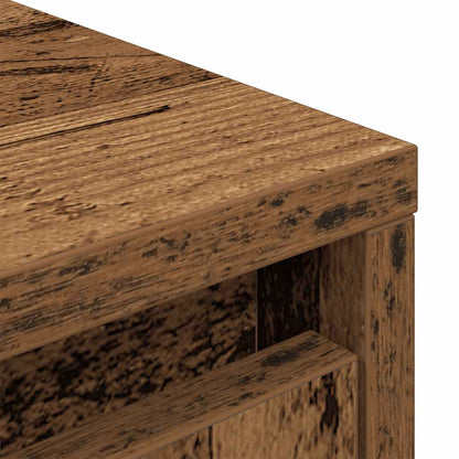 Highboard gammelt træ look 29,5x34x119,5 cm træmateriale