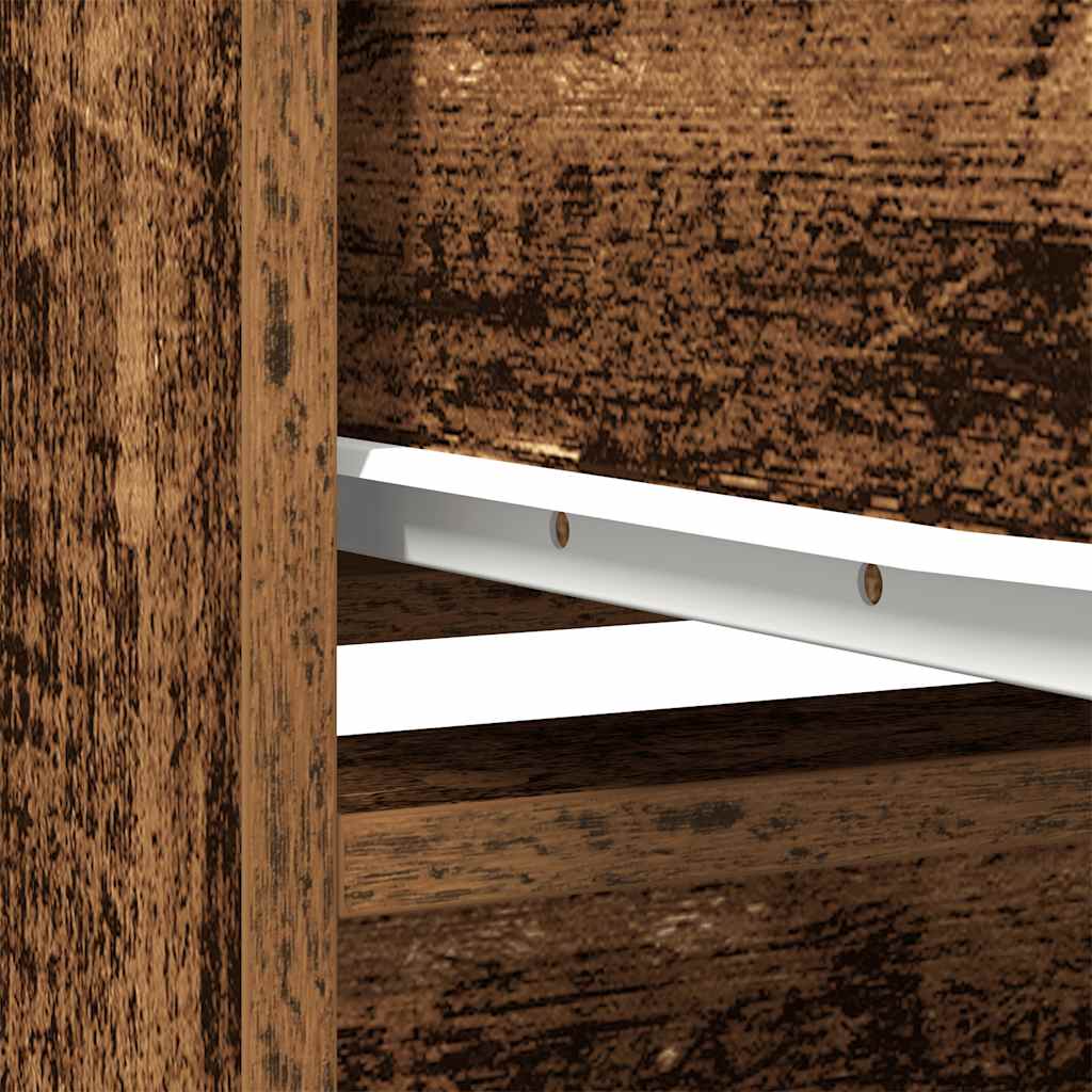 Highboard gammelt træ look 29,5x34x119,5 cm træmateriale