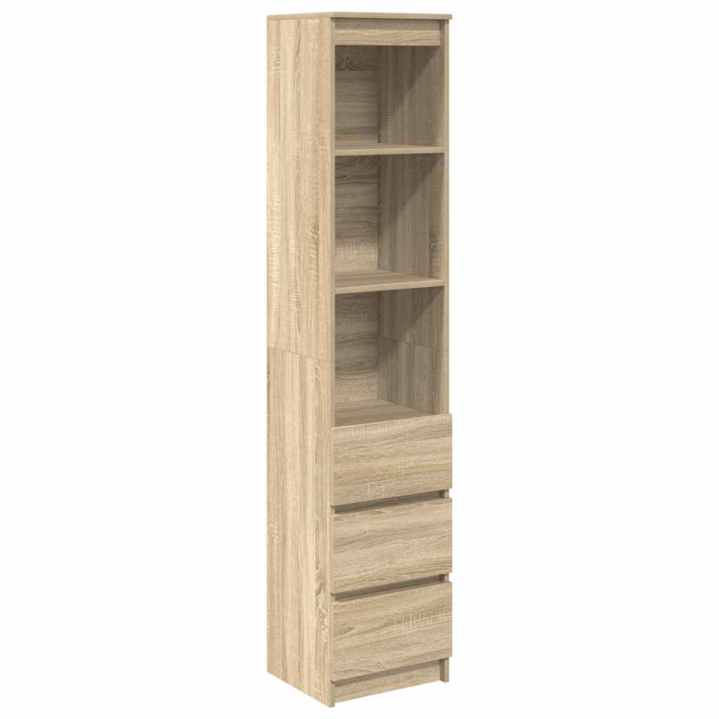 Highboard Sonoma-Eiche 37,5x35x180 cm Holzwerkstoff