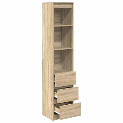 Highboard Sonoma-Eiche 37,5x35x180 cm Holzwerkstoff