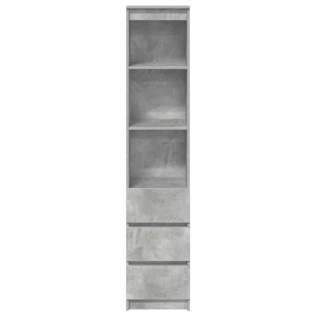 Highboard Betongrau 37,5x35x180 cm Holzwerkstoff