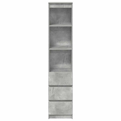 Highboard Betongrau 37,5x35x180 cm Holzwerkstoff