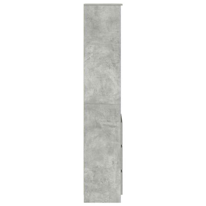 Highboard Betongrau 37,5x35x180 cm Holzwerkstoff