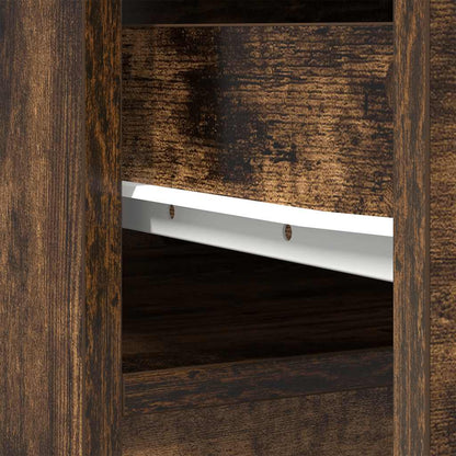 Highboard Räuchereiche 37,5x35x180 cm Holzwerkstoff