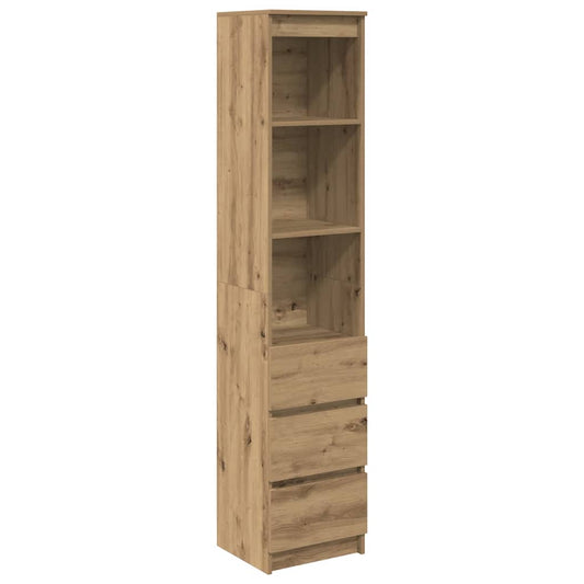 Highboard Artisan-Eiche 37,5x35x180 cm Holzwerkstoff