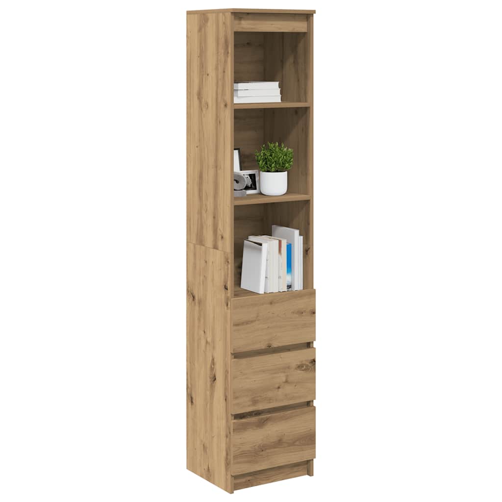 Highboard Artisan-Eiche 37,5x35x180 cm Holzwerkstoff