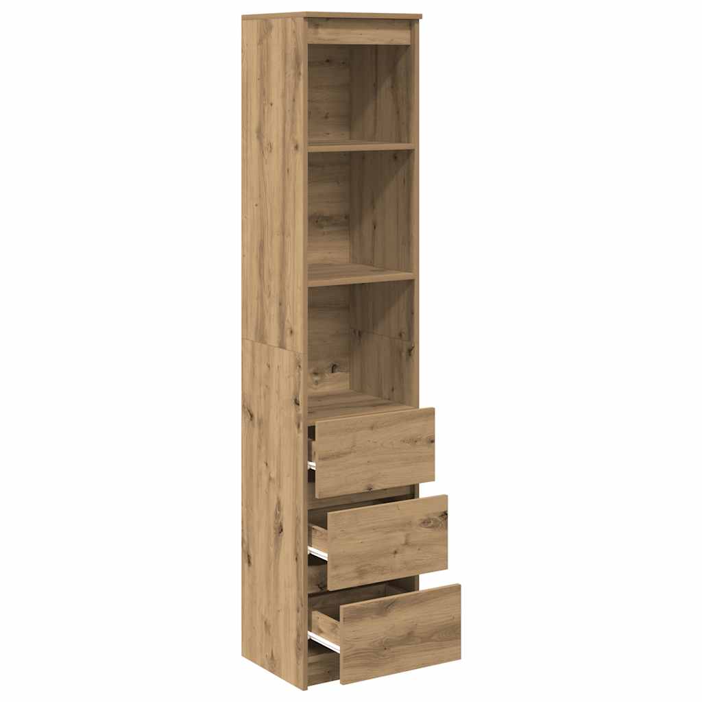 Highboard Artisan-Eiche 37,5x35x180 cm Holzwerkstoff